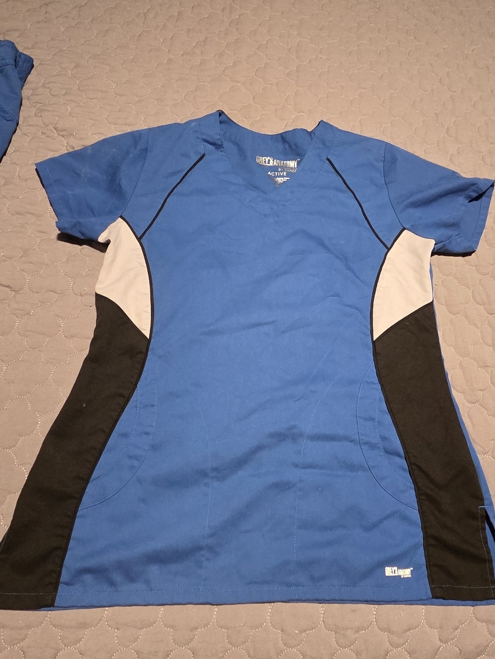 Grey's Anatomy Slate Blue V-Neck Active Top